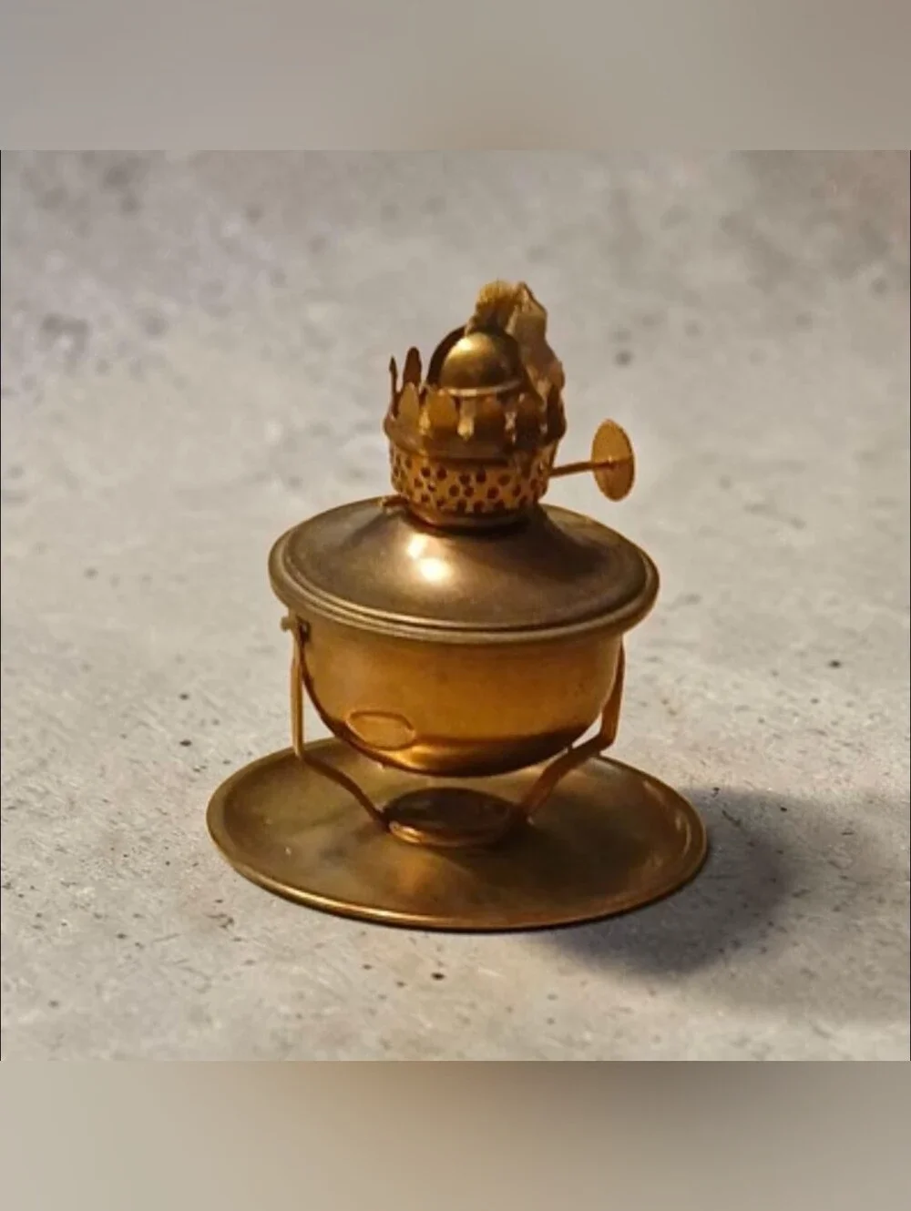 Vintage Miniature Swivel Oil Lamp